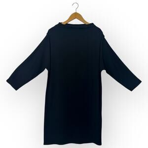 Women’s Stateside Anthropologie Supima Soft Midi Long Sleeve Dress L Black